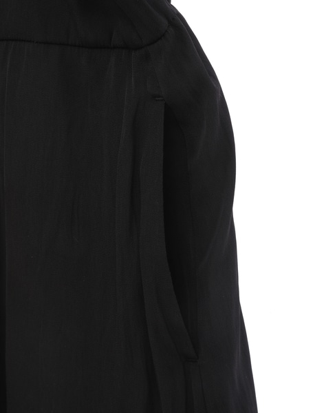 【とろみ素材で大人なVネックジャンパースカート】 詳細画像 ブラック 11