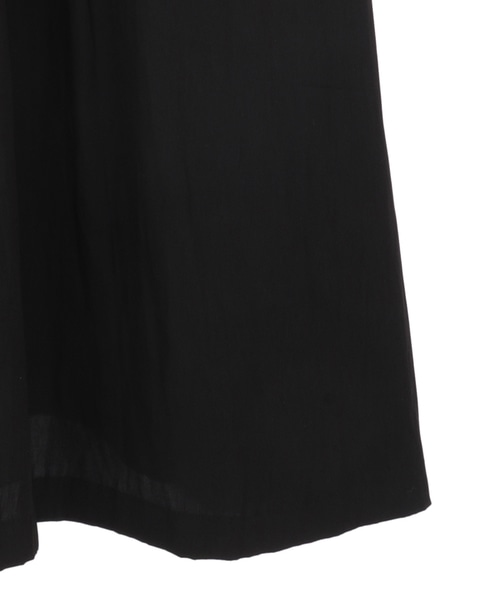 【とろみ素材で大人なVネックジャンパースカート】 詳細画像 ブラック 12