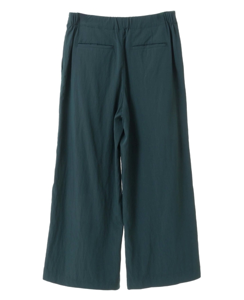 【リラクシーなシルエットのコットンレーヨンタックワイドパンツ】 詳細画像 グリーン 21