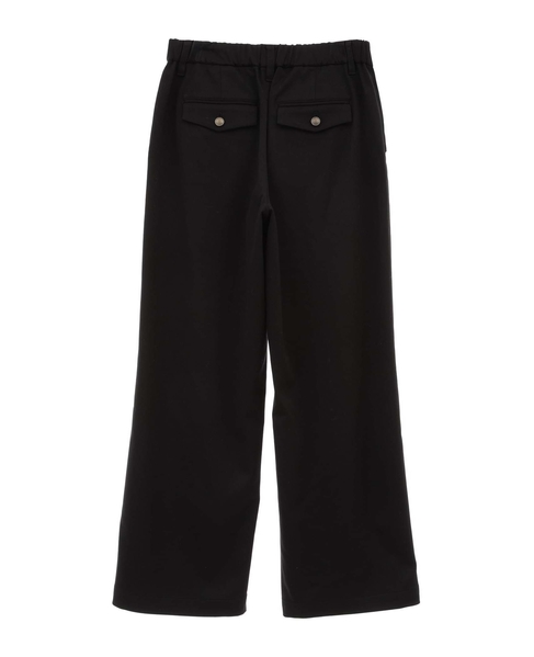 【マリンボタンがポイントのストレッチストレートパンツ】 詳細画像 ブラック 14