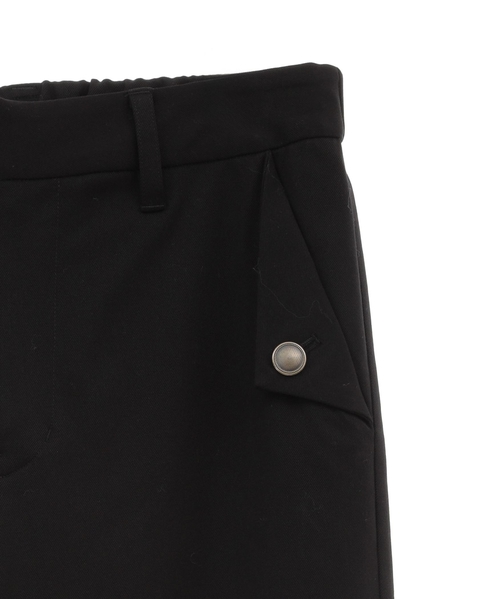 【マリンボタンがポイントのストレッチストレートパンツ】 詳細画像 ブラック 15