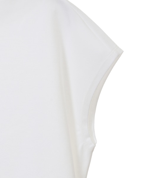 【LOURMARIN/ルールマラン】ボトルネックが大人なコットンフライスTシャツ 詳細画像 ホワイト 7