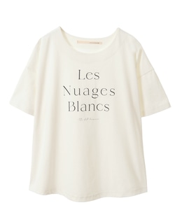 【Les Nuages Blancs ロゴプリントTシャツ】