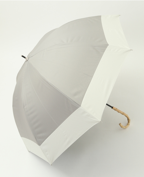 《WEB限定》【because/ビコーズ】晴雨兼用 バイカラーの傘 詳細画像 グレー 7
