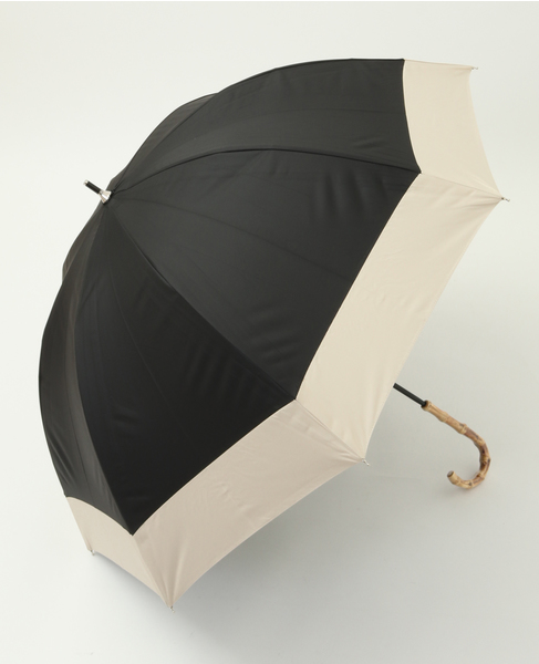 《WEB限定》【because/ビコーズ】晴雨兼用 バイカラーの傘 詳細画像 ブラック 7