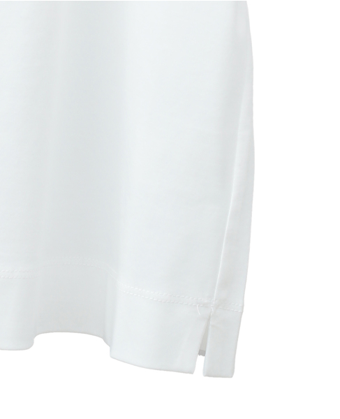 【大人綺麗見えシルケットコットンスムースコンパクトTシャツ】 詳細画像 オフホワイト 15