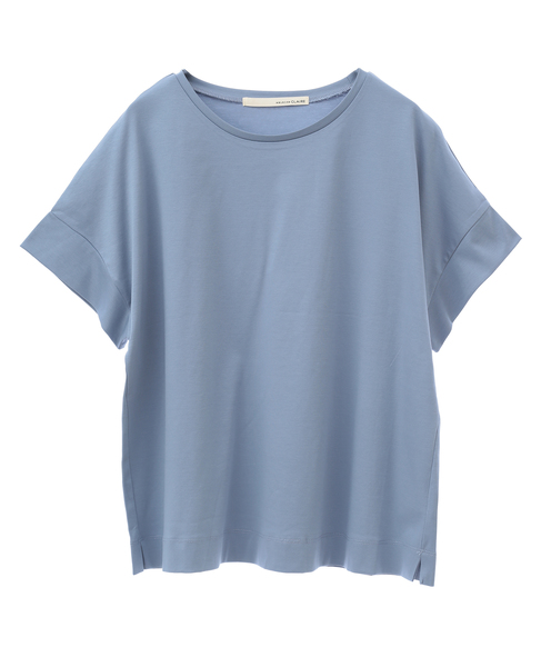 【大人綺麗見えシルケットコットンスムースコンパクトTシャツ】 詳細画像 ブルー 11