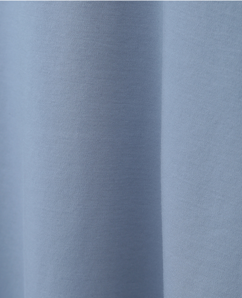 【大人綺麗見えシルケットコットンスムースデザインスリーブTシャツ】 詳細画像 ブルー 16