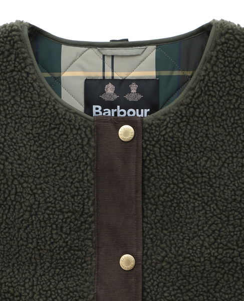 【Barbour/バブアー】ボアベスト 詳細画像 オリーブ 3