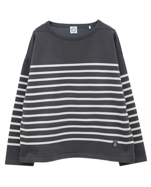 【ORCIVAL/オーシバル】BOAT NECK PULLOVER 詳細画像 チャコールグレー 1