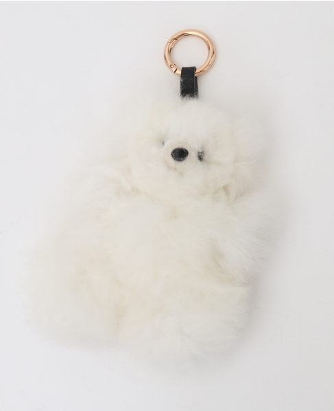 【COSY/コージー】Medium Bear Baby Alpaca Key Ring 詳細画像 ホワイト 1