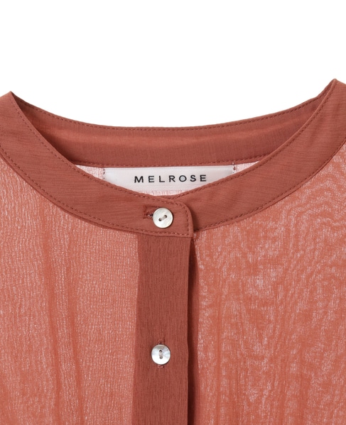 シアーブラウス 詳細画像 キャメル 6