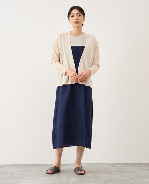 ヨーク切替カーディガン 詳細画像 アイボリー 2