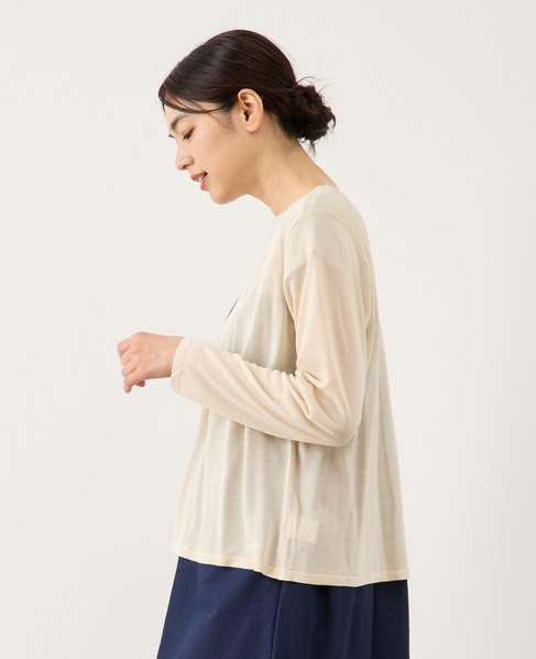 ヨーク切替カーディガン 詳細画像 アイボリー 3