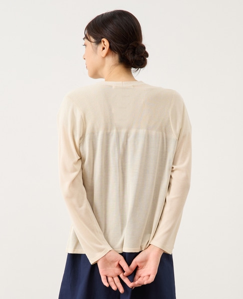 ヨーク切替カーディガン 詳細画像 アイボリー 5