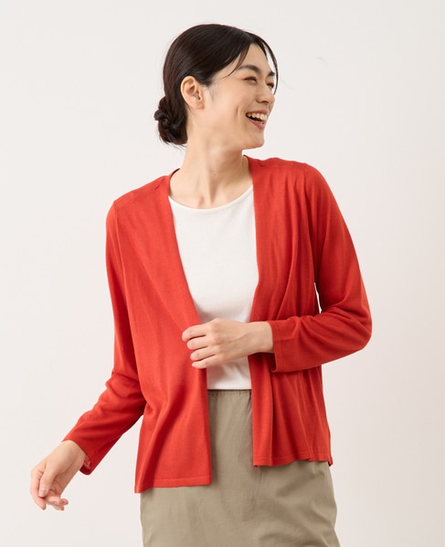 ヨーク切替カーディガン 詳細画像 レッド 1