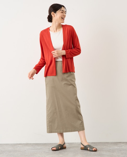 ヨーク切替カーディガン 詳細画像 レッド 2