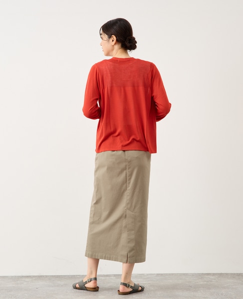 ヨーク切替カーディガン 詳細画像 レッド 5