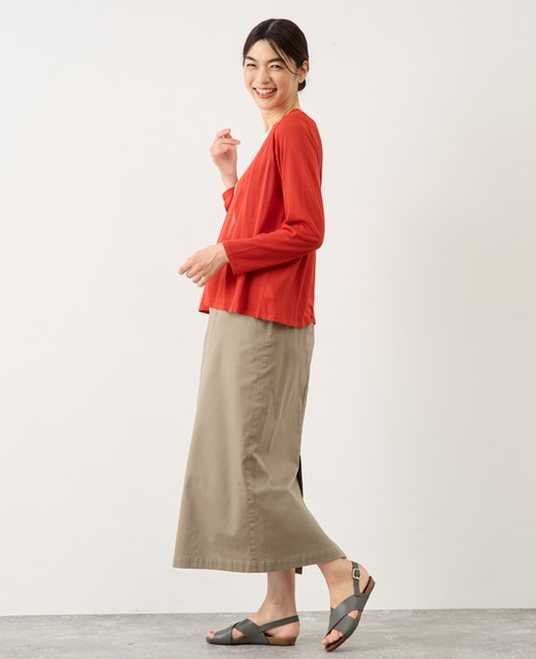 ヨーク切替カーディガン 詳細画像 レッド 7