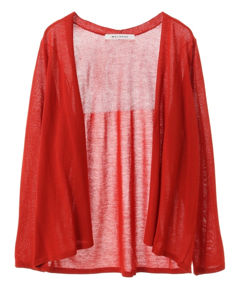 ヨーク切替カーディガン 詳細画像 レッド 8