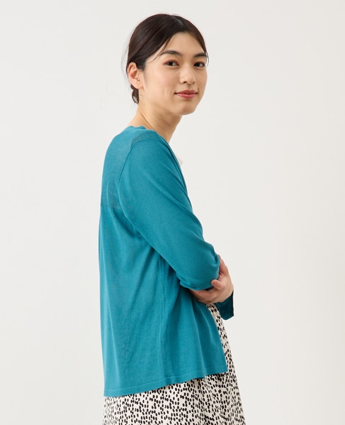 ヨーク切替カーディガン 詳細画像 ブルーグリーン 3