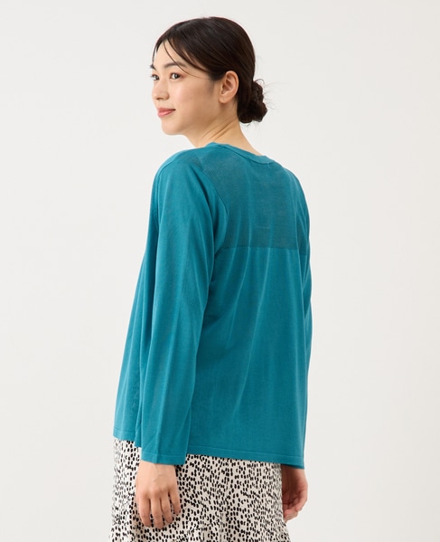 ヨーク切替カーディガン 詳細画像 ブルーグリーン 7