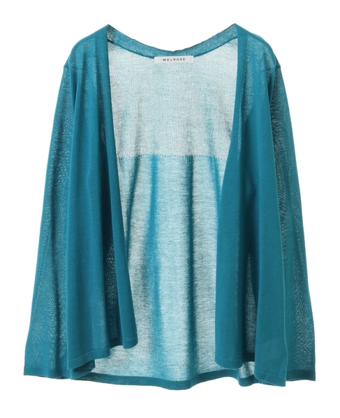 ヨーク切替カーディガン 詳細画像 ブルーグリーン 9