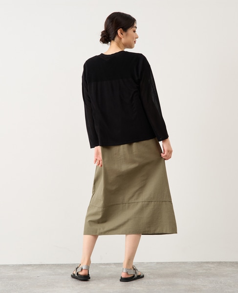 ヨーク切替カーディガン 詳細画像 ブラック 4