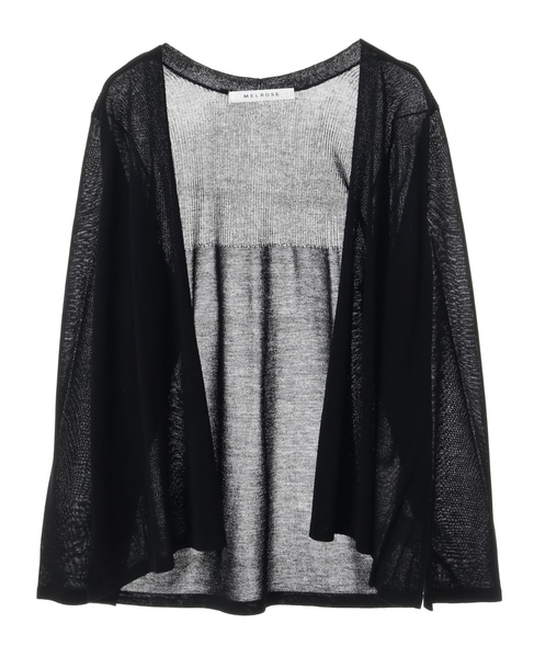 ヨーク切替カーディガン 詳細画像 ブラック 7