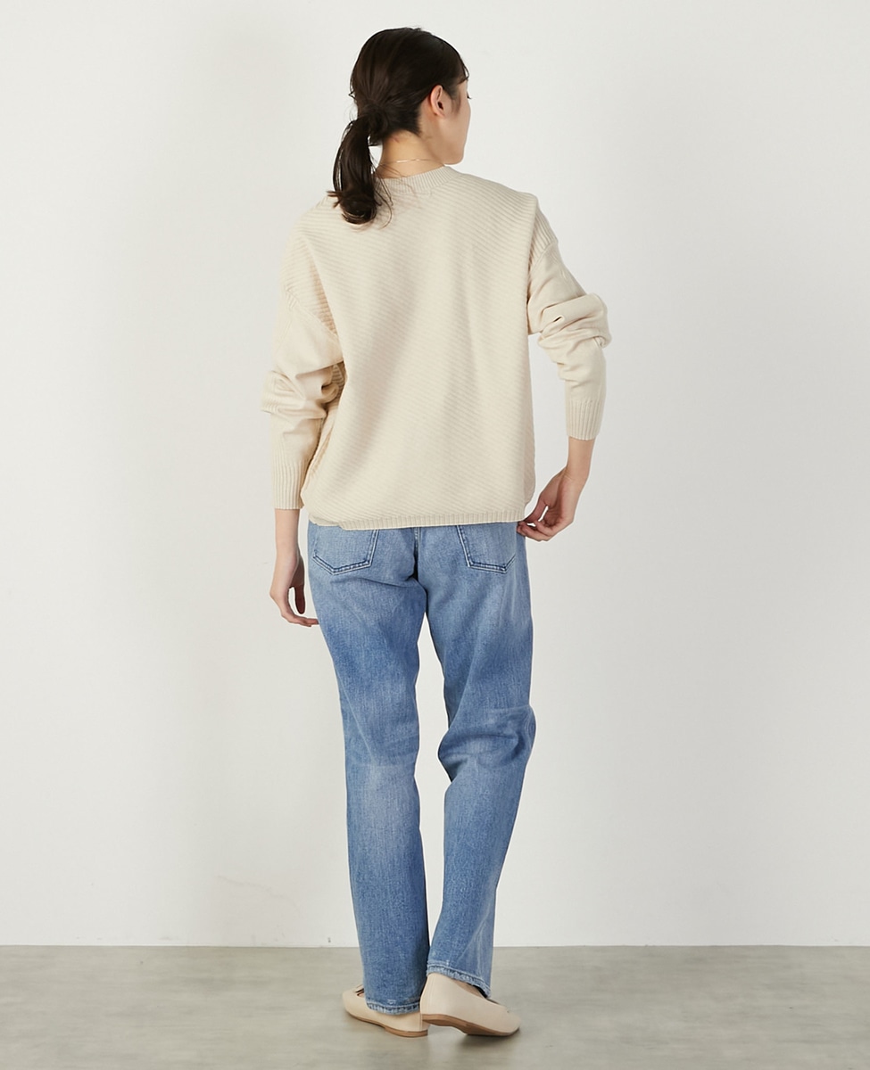 メルリ様　オーダー分 バイヤスリブ切替ニットプルオーバー｜MELROSE CLAIRE