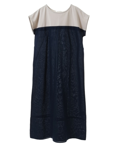 綿麻ジャージー切替ワンピース 詳細画像 ブルー系その他 6