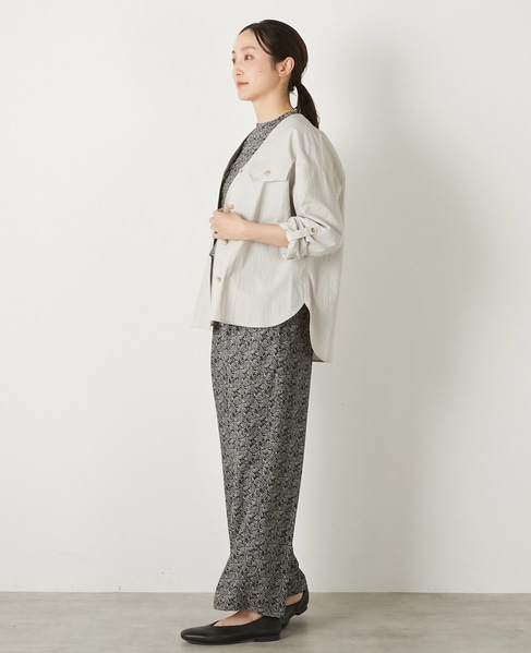 【CNバイオ加工Vネックシャツブルゾン】 詳細画像 ライトグレー 3