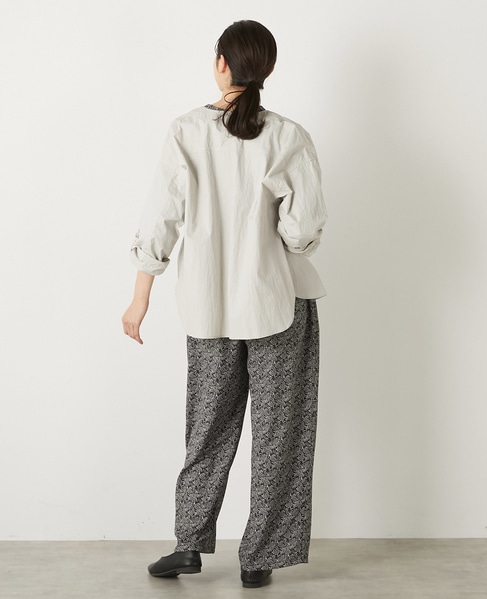 【CNバイオ加工Vネックシャツブルゾン】 詳細画像 ライトグレー 4
