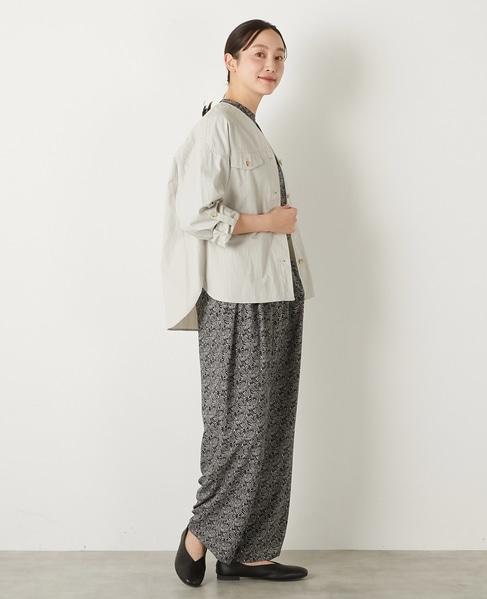 【CNバイオ加工Vネックシャツブルゾン】 詳細画像 ライトグレー 5