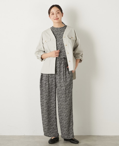 【CNバイオ加工Vネックシャツブルゾン】 詳細画像 ライトグレー 6