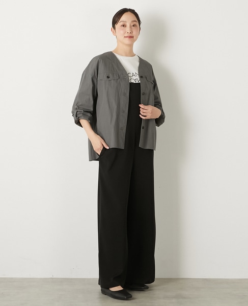 【CNバイオ加工Vネックシャツブルゾン】 詳細画像 グレー 5