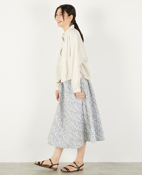 【レーヨンリネンナイロンスタンドジップブルゾン】 詳細画像 キナリ 3