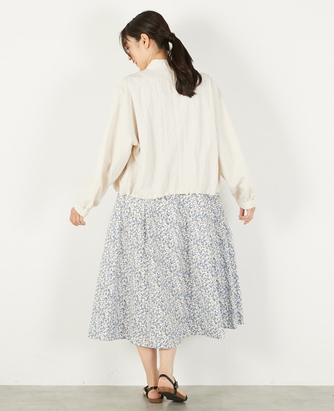 【レーヨンリネンナイロンスタンドジップブルゾン】 詳細画像 キナリ 4