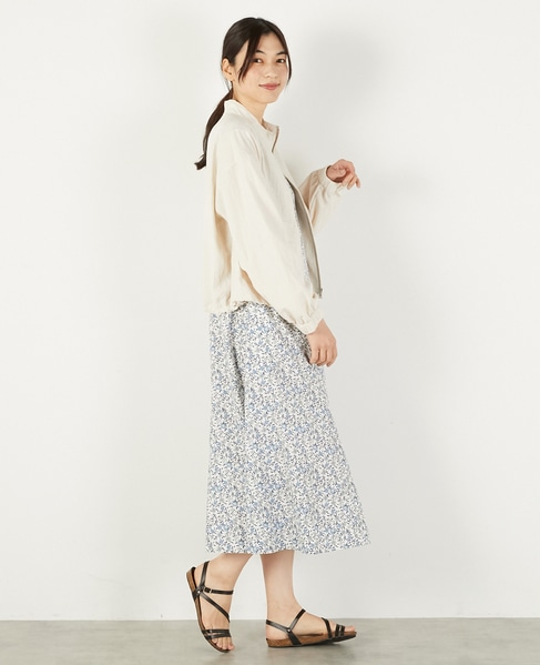 【レーヨンリネンナイロンスタンドジップブルゾン】 詳細画像 キナリ 7