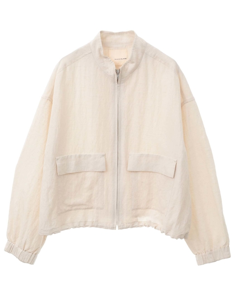 【レーヨンリネンナイロンスタンドジップブルゾン】 詳細画像 キナリ 9