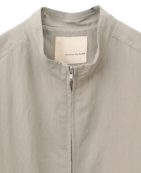 【レーヨンリネンナイロンスタンドジップブルゾン】 詳細画像 グレイッシュベージュ 11