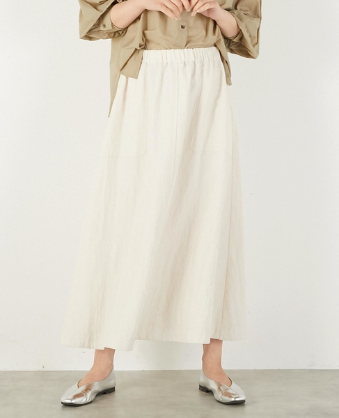 【レーヨンリネンナイロンLポケスカート】 詳細画像 キナリ 1