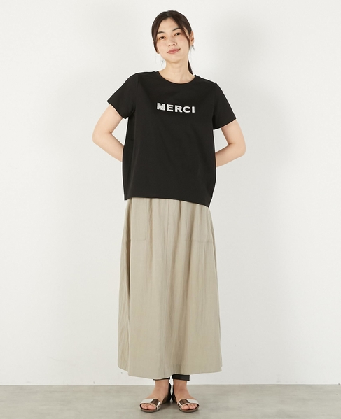 【レーヨンリネンナイロンLポケスカート】 詳細画像 グレイッシュベージュ 2