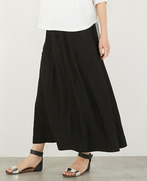 【レーヨンリネンナイロンLポケスカート】 詳細画像 ブラック 1