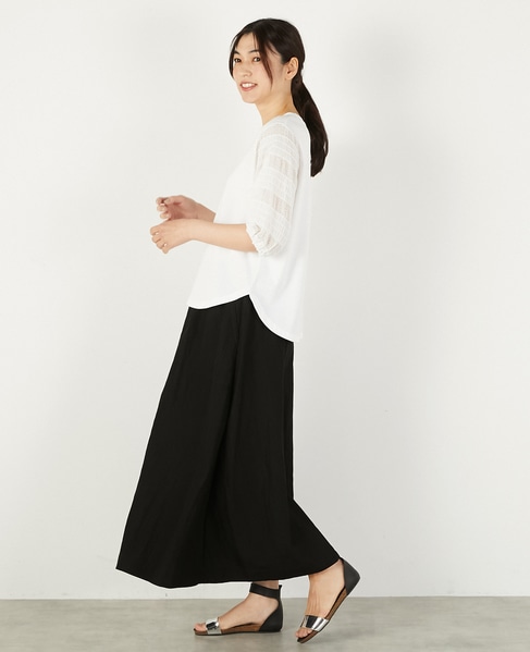 【レーヨンリネンナイロンLポケスカート】 詳細画像 ブラック 3