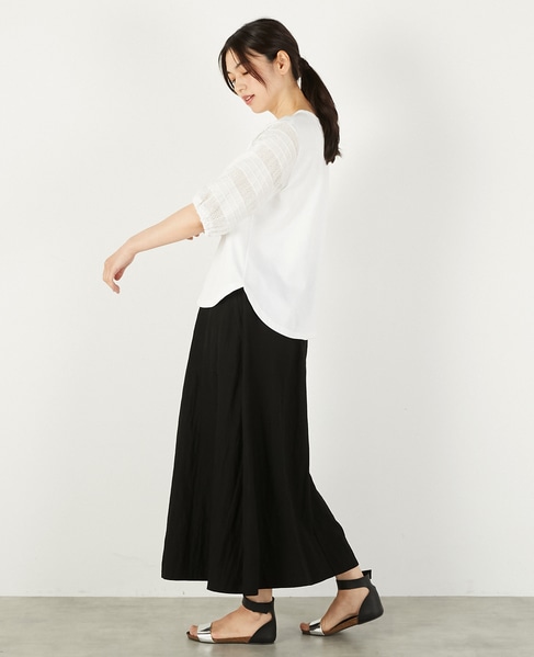 【レーヨンリネンナイロンLポケスカート】 詳細画像 ブラック 4