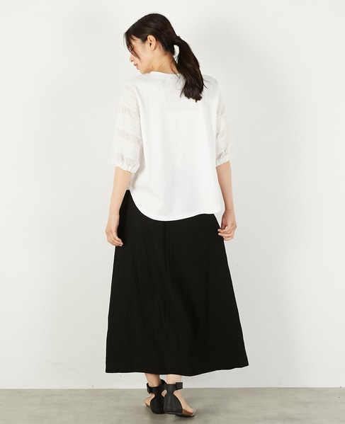 【レーヨンリネンナイロンLポケスカート】 詳細画像 ブラック 5