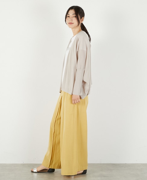 【RYNYシアー天竺ワイドトッパーカーディガン】 詳細画像 グレイッシュベージュ 4