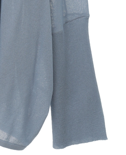 【RYNYシアー天竺ワイドトッパーカーディガン】 詳細画像 ブルー 12