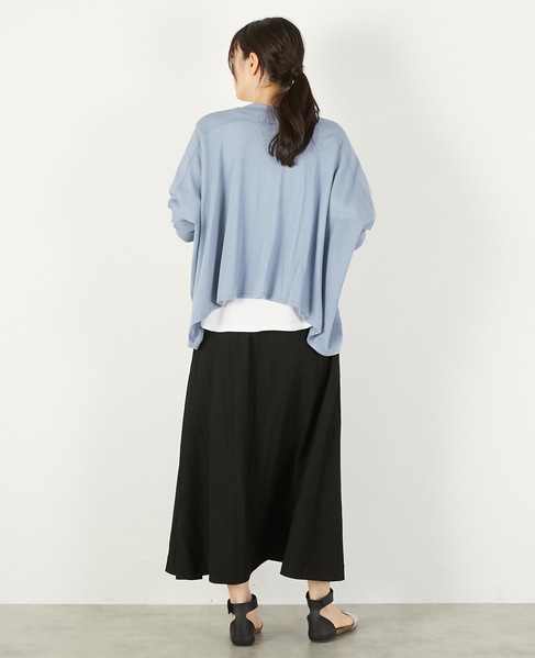 【RYNYシアー天竺ワイドトッパーカーディガン】 詳細画像 ブルー 4